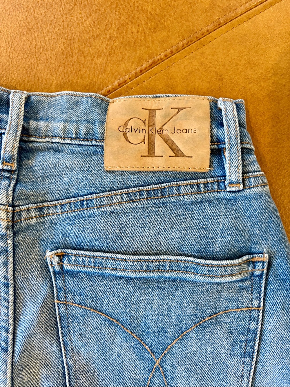 Calvin Klein Women's Light Blue Raw Hem Skirt - CK Classic Fit - Picture 4 of 8